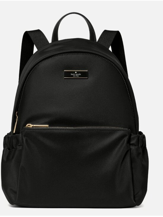 New Kate Spade New York Carter Nylon Dome Backpack Black